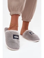 Dámské domácí pantofle s kožešinou Maelis – šedé