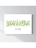 Personalizovaný magický fotoobraz v rámu - 50x70 - jména novomanželů Personalizovaný magický fotoobraz v rámu - 50x70 - jména novomanželů