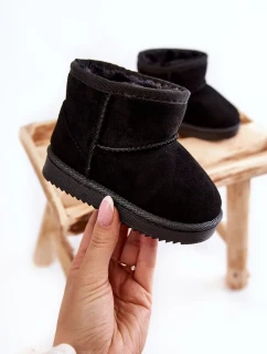 Dětské Teplé Sněhule Semišové černé Gooby