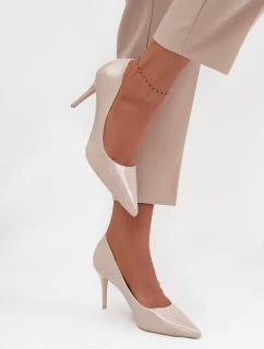 Dámské lodičky na jehlovém podpatku LE139P Béžová - Seastar