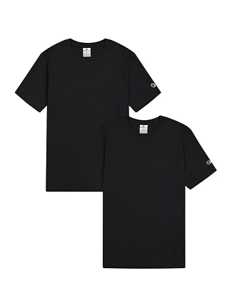 Pánské tričko Champion s krátkým rukávem 2-pack black 220267 KK001 pánské