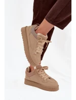 Dámské tenisky s teplou podšívkou Béžové Cyrissa Dámské tenisky s teplou podšívkou Béžové Cyrissa