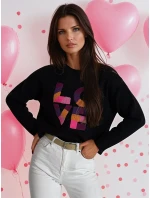 Dámský oversize svetr HARPER černý FashionStreet MY1982 Dámský oversize svetr HARPER černý FashionStreet MY1982