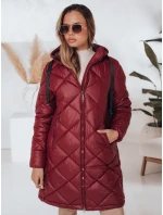 Dámská zimní bunda SNOWVIBE bordó prošívaná FashionStreet TY4996