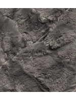 Smetanově-šedá krátká oboustranná dámská zimní bunda (2M-21507)