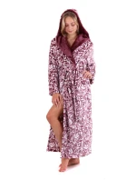 Dámský župan Flora s kapucí 3956 4803 mauve wine - Vestis