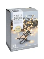 VÁNOČNÍ STROMEK SVĚTELNÝ ŘETĚZ 240 VEDL ČASOVAČ TEPLÁ BÍLÁ