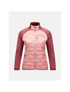 Dámská péřová bunda PEAK PERFORMANCE W Helium Hybrid Down Jacket, růžová barva