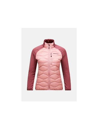 Dámská péřová bunda PEAK PERFORMANCE W Helium Hybrid Down Jacket, růžová barva Dámská péřová bunda PEAK PERFORMANCE W Helium Hybrid Down Jacket, růžová barva