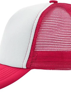 Daiber MB 70 5 panelová polyesterová síťovaná kšiltovka 03.0070 white/magenta