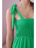 Overal na ramínka s volánkovým topem zelený Overal na ramínka s volánkovým topem zelený