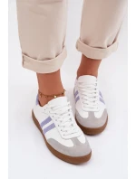 Zazoo N1068 Kožené Nízké Dámské Tenisky Bílomodré