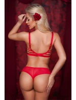 Dámská podprsenka V-10541 Červená s tělovou - Axami