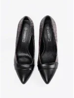 Krásné dámské lodičky černé na jehlovém podpatku Krásné dámské lodičky černé na jehlovém podpatku