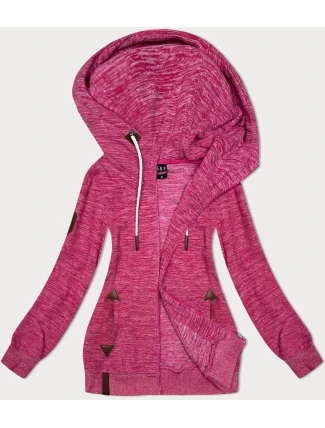 Růžová melanžová rozepínací polarová (fleecová) mikina (2310) Růžová melanžová rozepínací polarová (fleecová) mikina (2310)