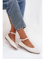 Dámské baleríny 21-42 Janelor bílé - Diamantique