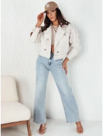 Dámská džínová bunda LUISE light beige FashionStreet TY4124