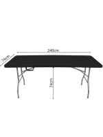CATERING TABLE FOLDING IN CASE 240x74x74CM 150KG BLACK
