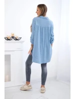 Bavlněná mušelínová košile jeansowy