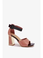Sandály na podpatku model 212824 Step in style Sandály na podpatku model 212824 Step in style