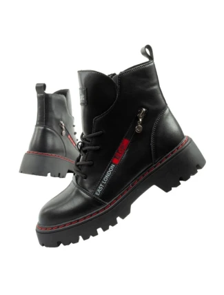 Lee Cooper boty dámské trappery dámské zateplené kožené slingbacks černé červené dámské boty