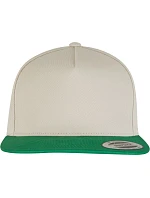Flexfit 6007/6007T 5 panelová Snapback kšiltovka 55.6007 beige/green