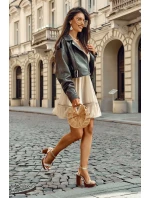 Kožené Sandály Na Robustní Platformě zlato Marina Kožené Sandály Na Robustní Platformě zlato Marina