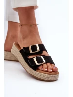 Dámské sandály s pletením z ekokože černé Zaloemi Dámské sandály s pletením z ekokože černé Zaloemi