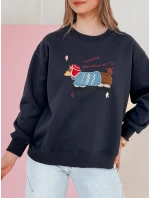 Dámská oversize mikina s výšivkou DOGSWEETY navy blue FashionStreet BY1480