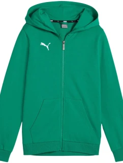 Dětská mikina Puma teamGoal Casuals s kapucí zelená 658596 05