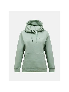 Dámská mikina PEAK PERFORMANCE W Original Small Logo Hood, zelená barva