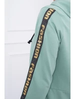 Mikina se zipem na zádech tmavě mátová Mikina se zipem na zádech tmavě mátová
