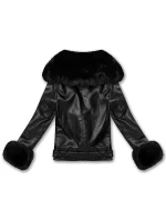 Dámská bunda ramoneska s kožešinovým límcem (61M8507-392A) černá - Goodlooking Dámská bunda ramoneska s kožešinovým límcem (61M8507-392A) černá - Goodlooking