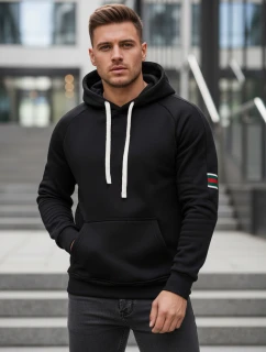 Pánská mikina s kapucí černá FashionStreet BX5943