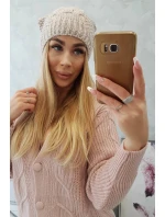 Fleecová čepice Carolina K243 béžová Fleecová čepice Carolina K243 béžová