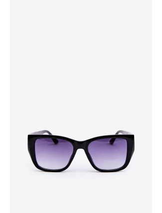 Dámské klasické sluneční brýle s ozdobnými detaily UV400 Černé