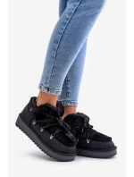 Nízké Sněhové Boty Na Platformě S Kožíškem D.Franklin Černé DFSH370011