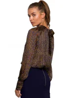 S235 Chiiffonová halenka se zavazováním na zádech - model 3 S235 Chiiffonová halenka se zavazováním na zádech - model 3