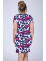 Dámské šaty s květinovým vzorem i pro plnoštíhlé barevné - Barevná - Efect Dámské šaty s květinovým vzorem i pro plnoštíhlé barevné - Barevná - Efect