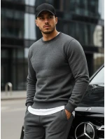 Pánská mikina s kapucí antracitová BX2405