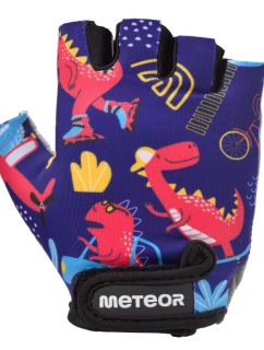 Cyklistické rukavice Meteor Kids Dino cars Jr 17391 velikost M