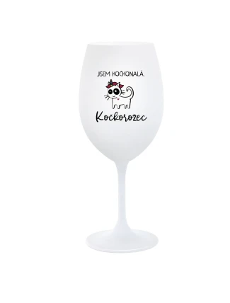 JSEM KOČKONALÁ. KOČKOROŽEC - bílá sklenice na víno 350 ml JSEM KOČKONALÁ. KOČKOROŽEC - bílá sklenice na víno 350 ml
