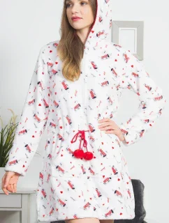 Dámský župan krátký s kapucí na zip Jezevčík