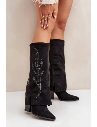 Kozačky na podpatku model 204656 Step in style Kozačky na podpatku model 204656 Step in style