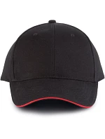 K-up KP 011 6 Panelová sandwich kšiltovka "Orlando" 20.0011 black/red K-up KP 011 6 Panelová sandwich kšiltovka "Orlando" 20.0011 black/red