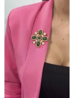 Brož Květina 2 zelená