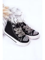 Dětské Tenisky Se Zirkony Černé Smile Dětské Tenisky Se Zirkony Černé Smile