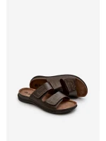 Pohodlné Pánské Sandály S Pásky Na Suchý Zip Inblu GV00002I Hnědobéžové