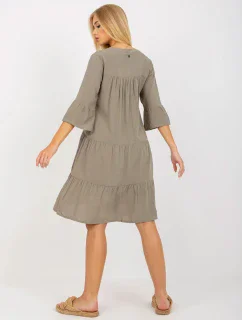 Šaty D73761M30214A5EN khaki barva