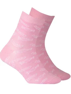 TENKÉ PONOŽKY BARVA 2-6 LET DÍVKY RŮŽOVÁ 21-23